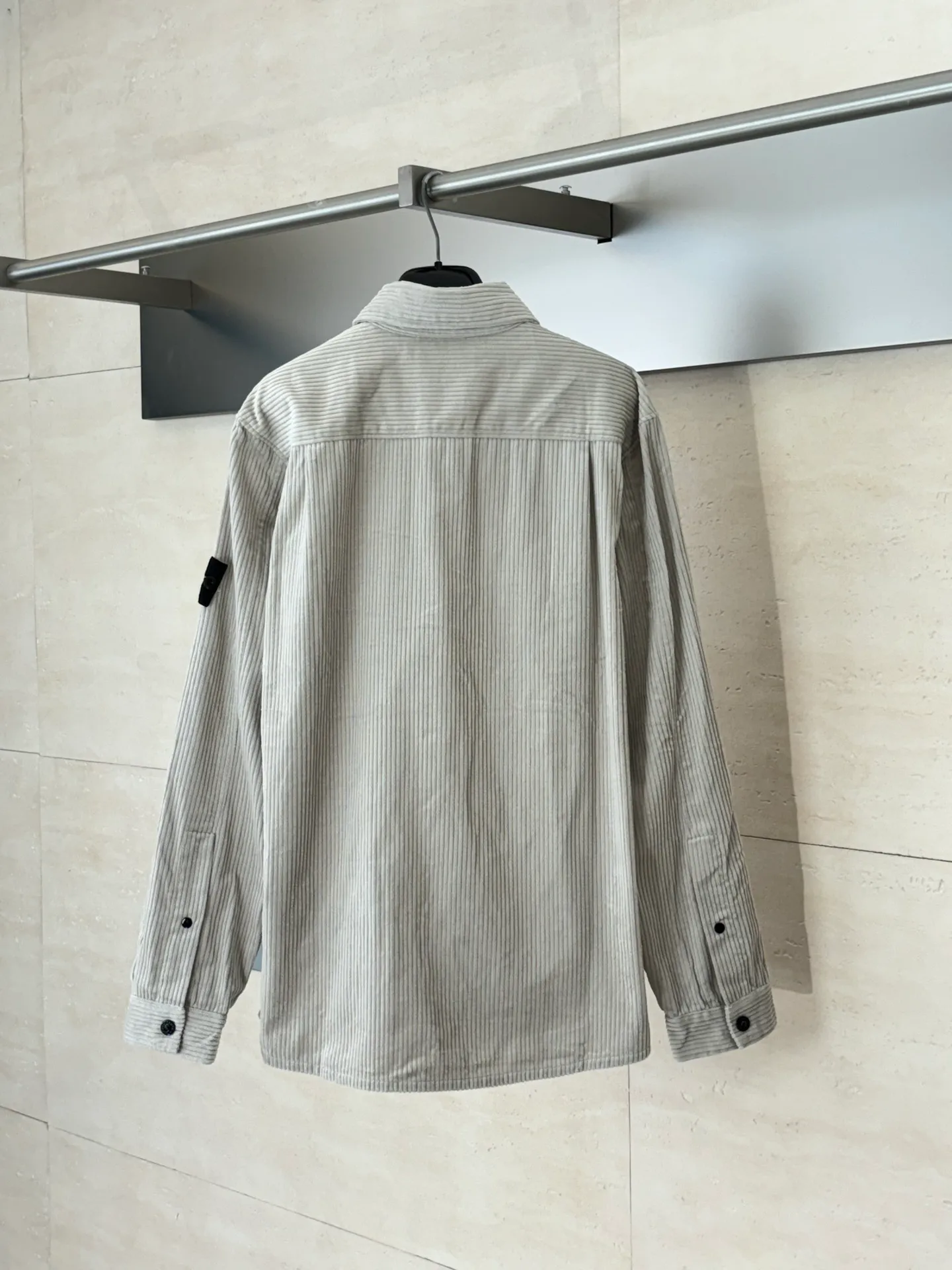 🅿️610 Stone ISLAN*/stone island 23FW solid color corduroy logo armband shirt Size: S/M/L/XL